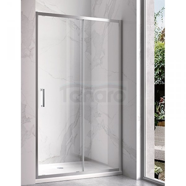 HYDROSAN - Drzwi Prysznicowe Przesuwne KZ14C chrom 115-120cm SZKŁO 6MM