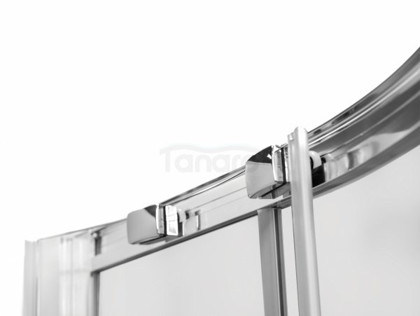 BESCO Kabina prysznicowa półokrągła Modern Chrom 80 x 190 szkło mrożone MP-80-190-M