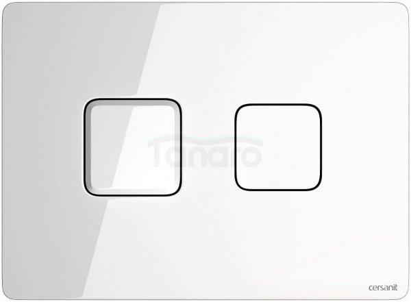 CERSANIT - Przycisk pneumatyczny ACCENTO Square szkło białe  S97-054