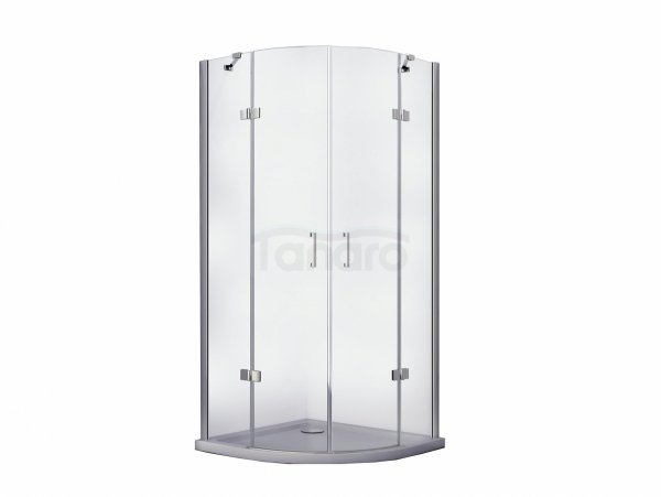 BESCO Kabina prysznicowa półokrągła 80x80x195 Viva Chrom VP-80-195-C