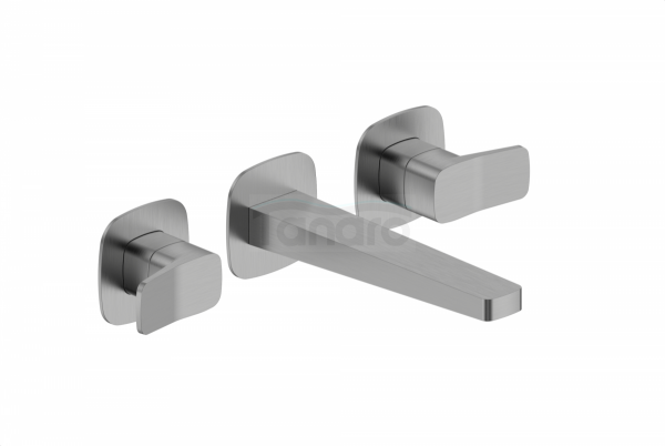 ARMATURA KRAKÓW KFA bateria umywalkowa podtynkowa 3-otworowa MALAGA GUN METAL  4529-821-61