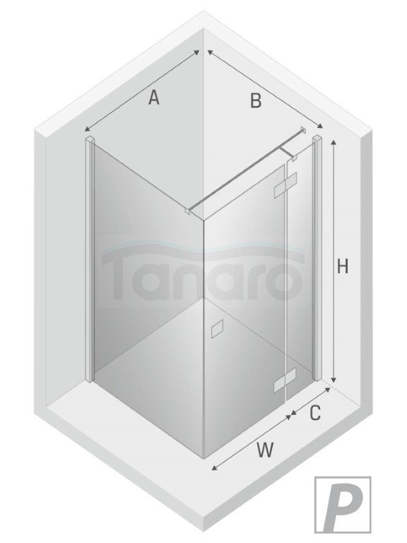 NEW TRENDY Kabina prysznicowa drzwi pojedyncze uchylne REFLEXA BLACK 80x110x200 POLSKA PRODUKCJA 