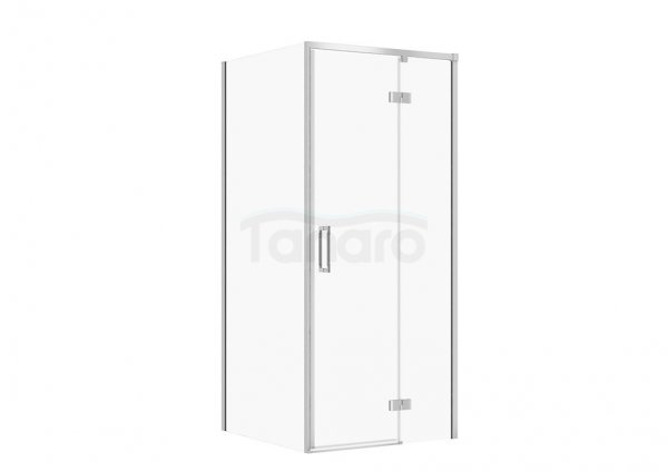 CERSANIT - Set B849 - Kabina kwadratowa LARGA na zawiasach 80x80X195  PRAWA  Chrom szkło transparentne  S601-214