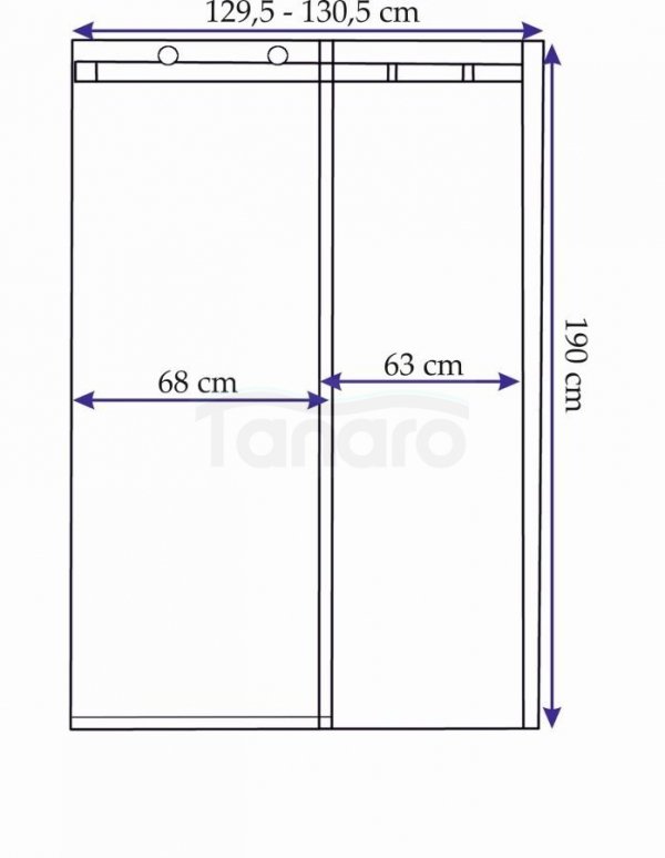 REA - Drzwi prysznicowe przesuwne NIXON-2 130cm