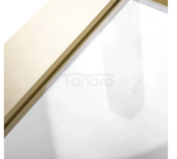 REA - Kabina Prysznicowa Narożna RAPID SLIDE Gold Brush / Złota Szczotkowana - drzwi 110 ścianka 80
