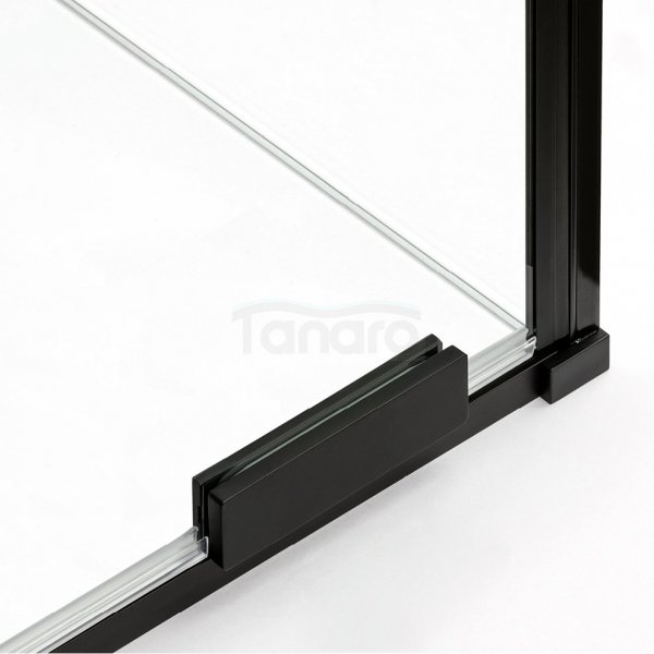 NEW TRENDY Kabina przyścienna SMART BLACK 130x80x200 EXK-4183
