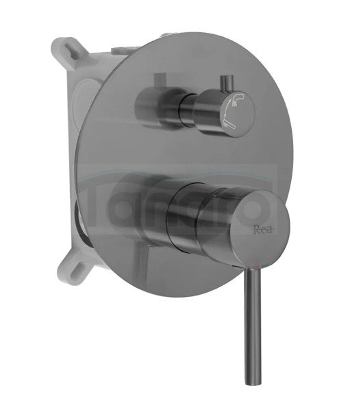 REA - Bateria wannowa podtynkowa LUNGO Tytan + Box