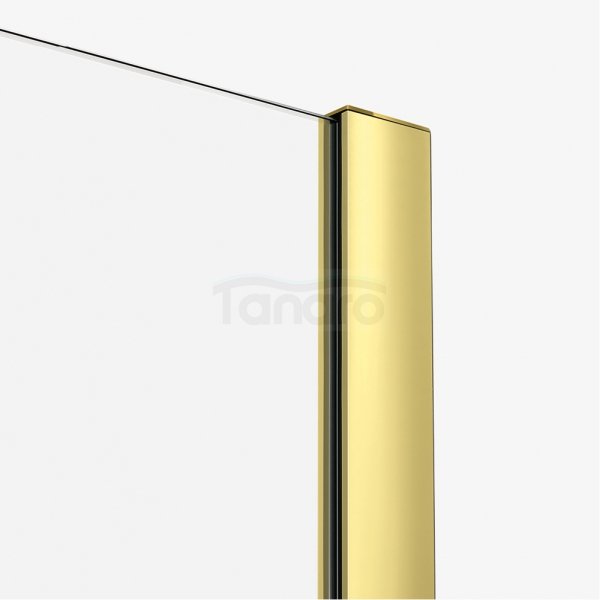 NEW TRENDY Kabina prysznicowa walk in Smart Light Gold, przesuwna, wspornik skośny 90x200 EXK-4294-WU