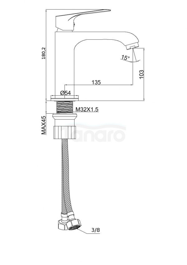 SEA HORSE Bateria umywalkowa ELIPTO BJM304