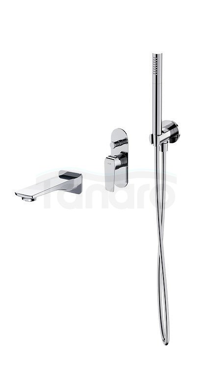 CERSANIT - Set B726: zestaw wannowy podtynkowy CITY chrom  S952-036