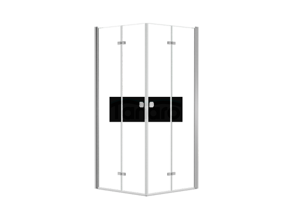 BESCO Kabina kwadratowa składana 80 x 80 x 195 Exo-H 80 Gun Metal KEHGM-80-195