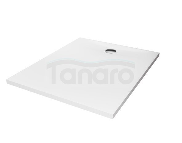 NEW TRENDY Brodzik prostokątny 90x80x3,5 konglomerat NEX biały B-0456
