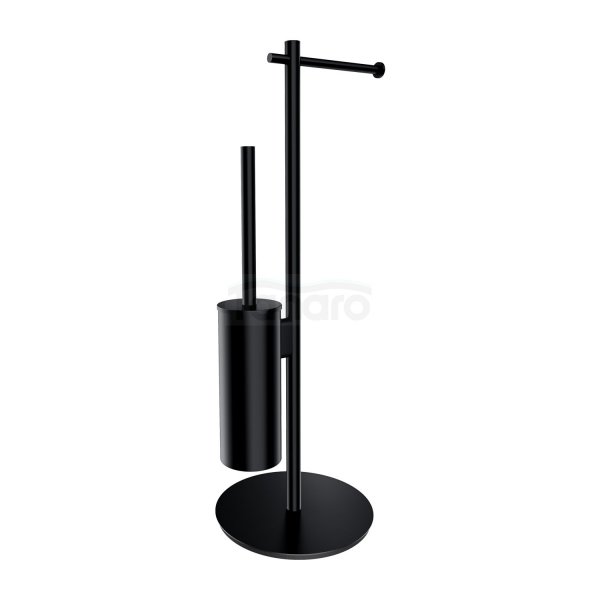 OMNIRES Stojak na papier i szczotkę toaletową MODERN PROJECT czarny MP60810BL