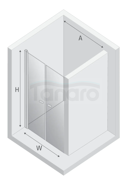 NEW TRENDY DRZWI WNĘKOWE NEW SOLEO Gunmetal BRUSHED 170x195, wahadłowe, podwójne D-0553A