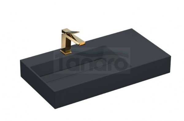 REA - Umywalka konglomeratowa ARCHI 75 CM szary mat
