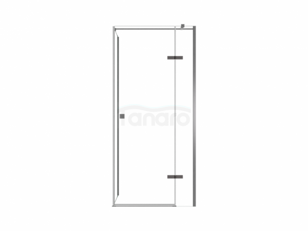 BESCO Kabina prysznicowa Pixa Gun Metal 100x80x195 Prawa PPP108-195GR