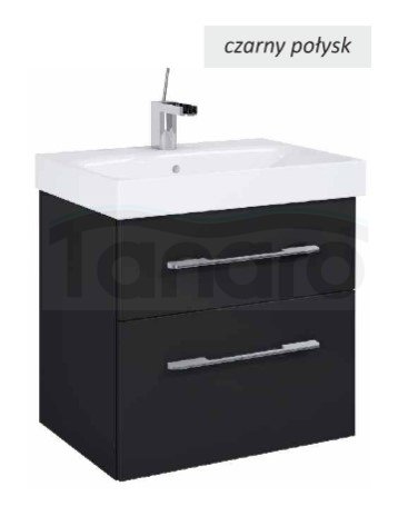 AQUAFORM - szafka podumywalkowa dwu szufladowa MADRID 80 czarny połysk AQ.401-164349