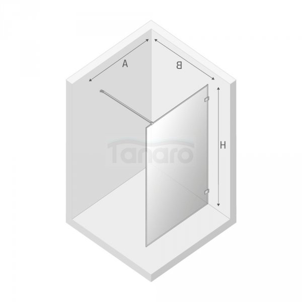 NEW TRENDY Kabina ścianka prysznicowa walk-in AVEXA GOLD BRUSHED 50x200 EXK-3130