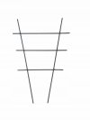 PODPORA PODPÓRKA drabinka 40 cm fi6 DO ROŚLIN KWIATÓW 06
