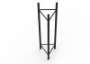 Stojak podwójny na kwiaty loft kwietnik 90 cm podstawka SK90 MetalFab 