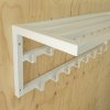 Wieszak w stylu loft na przedpokój z półką i wieszakami na ubrania  MetalFab