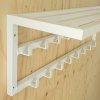 Wieszak w stylu loft na przedpokój z półką i wieszakami na ubrania  MetalFab