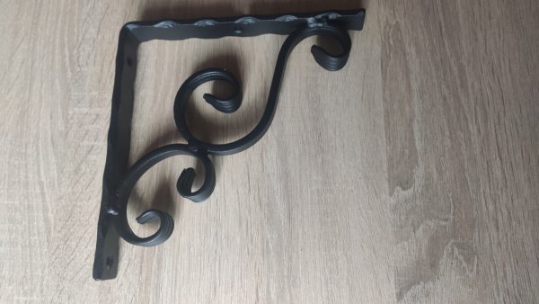 Wspornik kuty ozdobny 30x30 cm wspornik półki kuty Metalfab