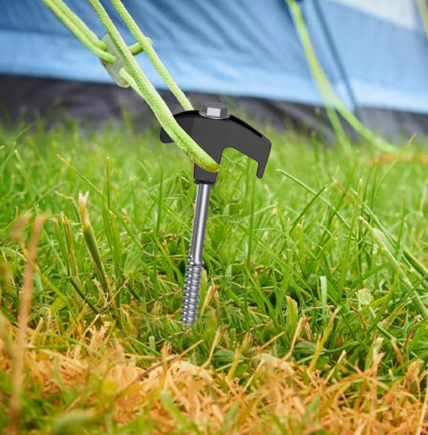 1x Kotwa szpilka śledź wkręcana fi 8 x 300 mm– trampoliny, namiotu