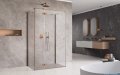 Radaway Essenza Brushed Copper Kdj+S kabina 80x80x80cm lewa szczotkowana miedź 1384051-01-01/1385021-93-01L/1384051-01-01