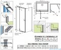 Radaway Torrenta KDJ kabina prysznicowa 100x80 lewa przejrzyste wspornik krzyżowy 133210-01-01L/1330080-01-01 