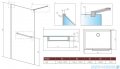 Radaway Modo New II z wieszakiem kabina Walk-in 150x200 szkło przejrzyste 389154-01-01W