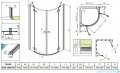 Almatea PDD Radaway Kabina półokrągła 100x100 szkło grafitowe 30522-01-05N