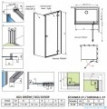 Radaway Fuenta Kdj kabina 80x90cm prawa chrom połysk szkło przejrzyste 1384043-01-01R/1384050-01-01