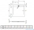 Radaway Teos C brodzik kwadratowy 90x90cm cemento HTC9090-74
