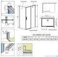 Radaway Idea Black Kdj drzwi 120cm prawe szkło przejrzyste 387042-54-01R