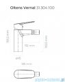 Oltens Vernal bateria bidetowa chrom 31304100