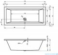 Riho Lusso wanna prostokąta 170x75cm z hydromasażem BLISS prawa B007007005