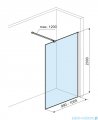 Excellent Vidoq Walk-in ścianka prysznicowa prosta 100x200 cm, czarny mat KAEX.1506.1000.LP.BL