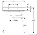 Geberit One CleanDrain Umywalka prostokątna 75x48cm KeraTect 505.035.00.1