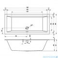 Riho Rethink Cubic 180x80cmwanna prostokątna + syfon + nóżki biała matowa B106001105/207093