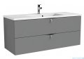Oristo Siena szafka z umywalką Amelia 120x50x45 szary mat OR45-SD2S-120-12/UME-AM-120-92-C