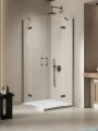 New Trendy Nesta Gunmetal Brushed kabina 80x110x200 cm drzwi podwójne grafit szczotkowany/szkło przejrzyste K-4759