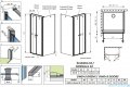 Radaway Eos DWD+S kabina prysznicowa 90x70 przejrzyste 13799491-01/13799448-01