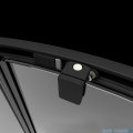 Radaway Premium Pro Black Kdj kabina 140x100cm lewa czarny mat/szkło przejrzyste 1015140-54-01L/1016100-54-01