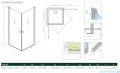 Radaway Nes 8 Kdd I kabina 100x90cm szkło przejrzyste 10071100-01-01L/10071090-01-01R