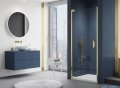 SanSwiss Cadura Gold Line drzwi wahadłowe 100 cm jednoczęściowe lewe z profilem przyściennym CA1CG1001207