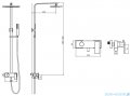 Omnires Parma zestaw natryskowy czarny PM7444BL