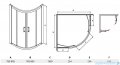 Besco Modern kabina półokrągła 80x80x185cm przejrzyste MP-80-185-C