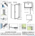 Radaway Fuenta Kdj kabina 100x110cm prawa chrom połysk szkło przejrzyste 1384040-01-01R/1384053-01-01