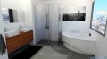 Riho Neo wanna asymetryczna 150x150cm z hydromasażem FLOW prawa B077009005